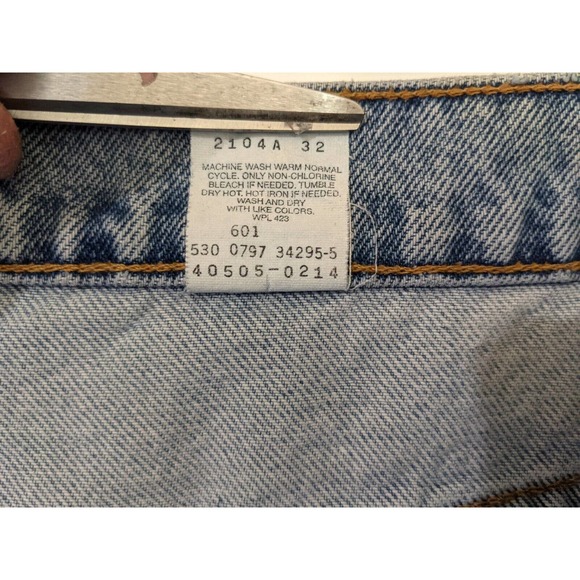 Levi's Orange Tab 505 38x32 Regular Fit Straight Leg Made In USA Denim Jeans - Picture 6 of 9